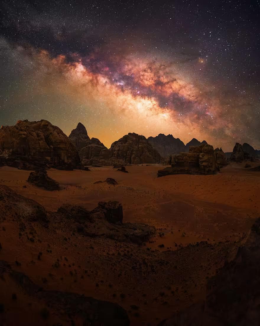Walking Through Jordan Red Desert